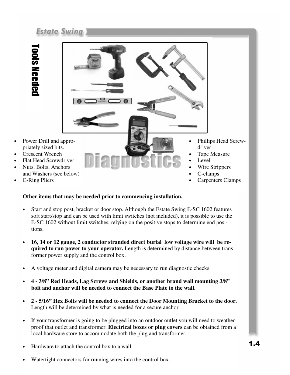 Estate Swing E-SC 1600 User Manual | Page 8 / 32