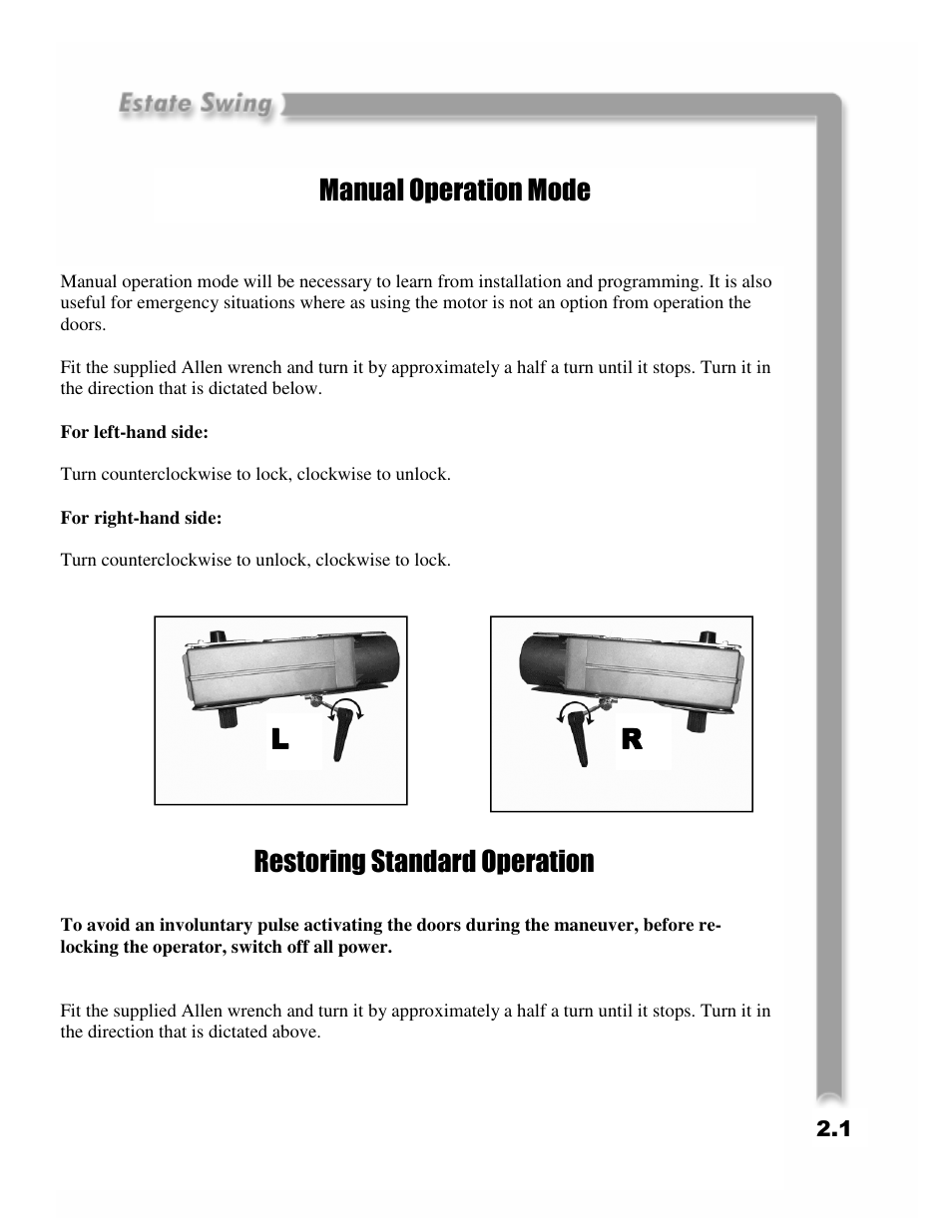 Estate Swing E-SC 1600 User Manual | Page 9 / 32