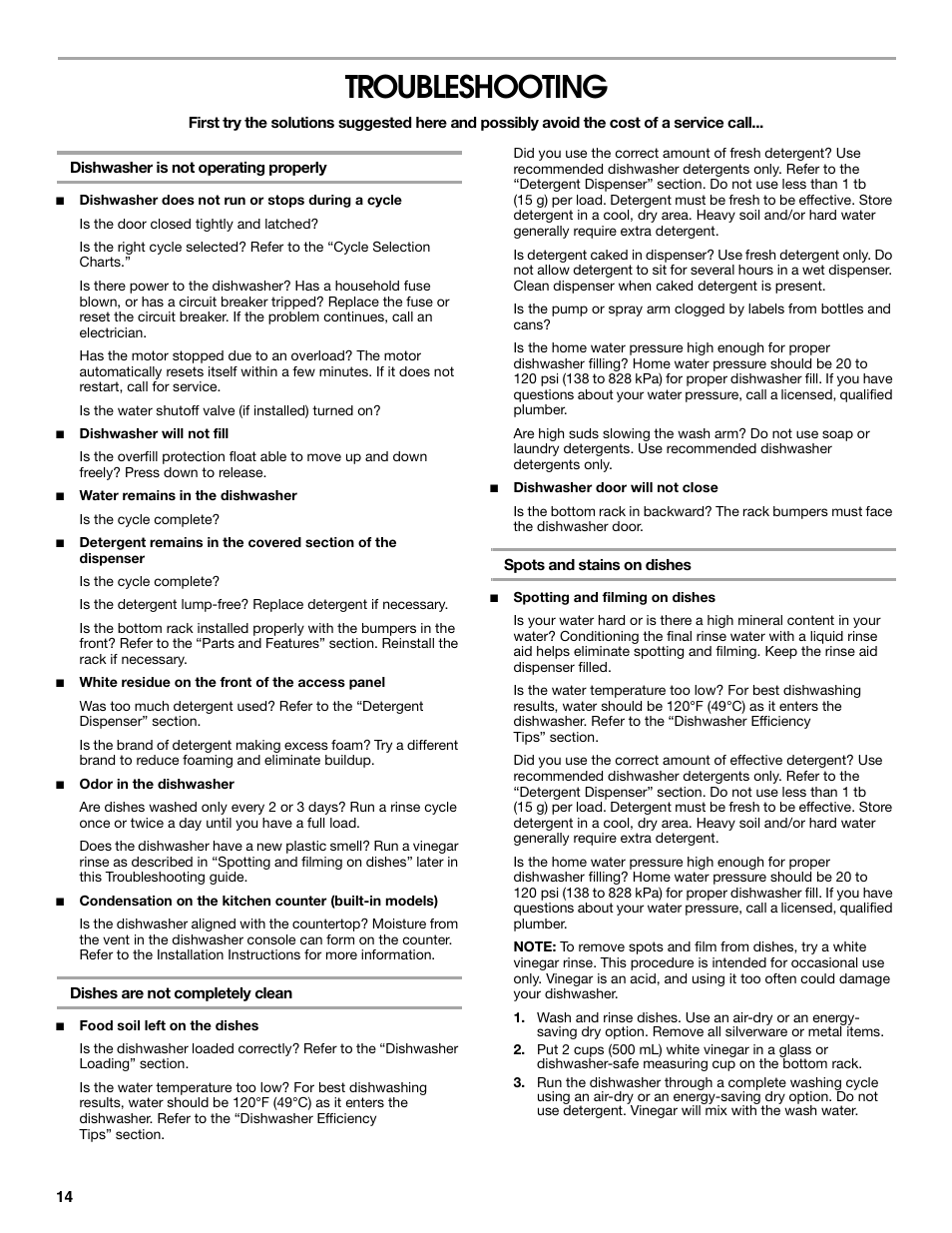 Troubleshooting | Estate TUD6750S User Manual | Page 14 / 16