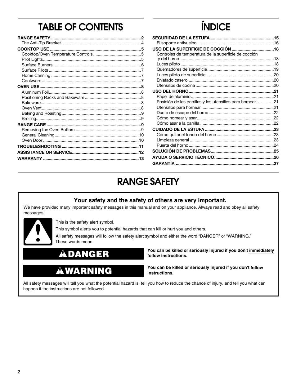 Estate W10173325A User Manual | Page 2 / 28