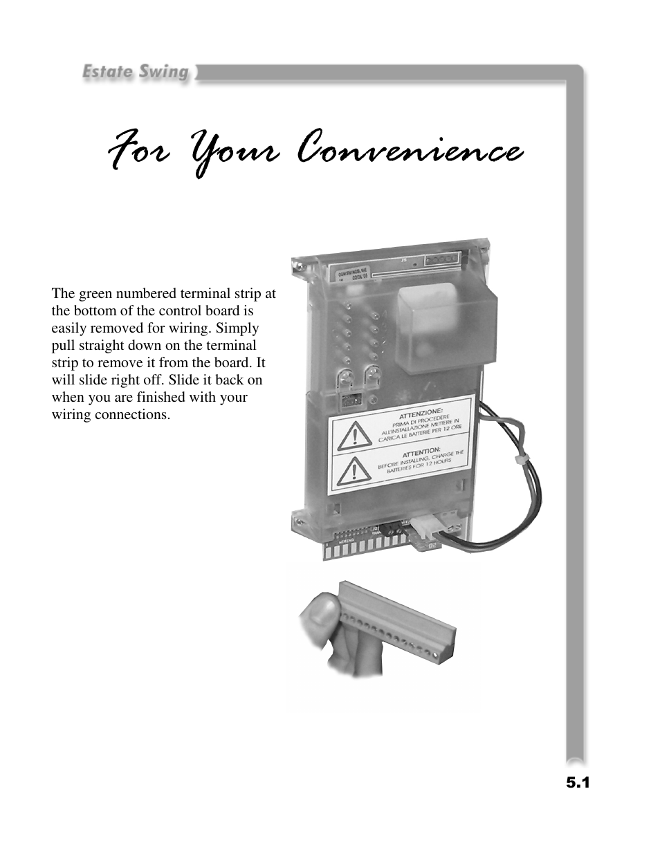 For your convenience | Estate E-SC 1102 User Manual | Page 17 / 38