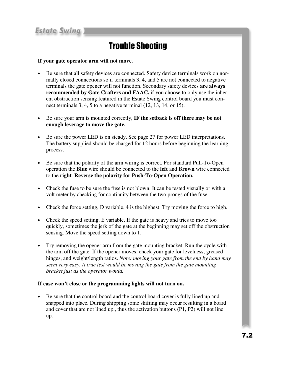 Trouble shooting | Estate E-SC 1102 User Manual | Page 28 / 38