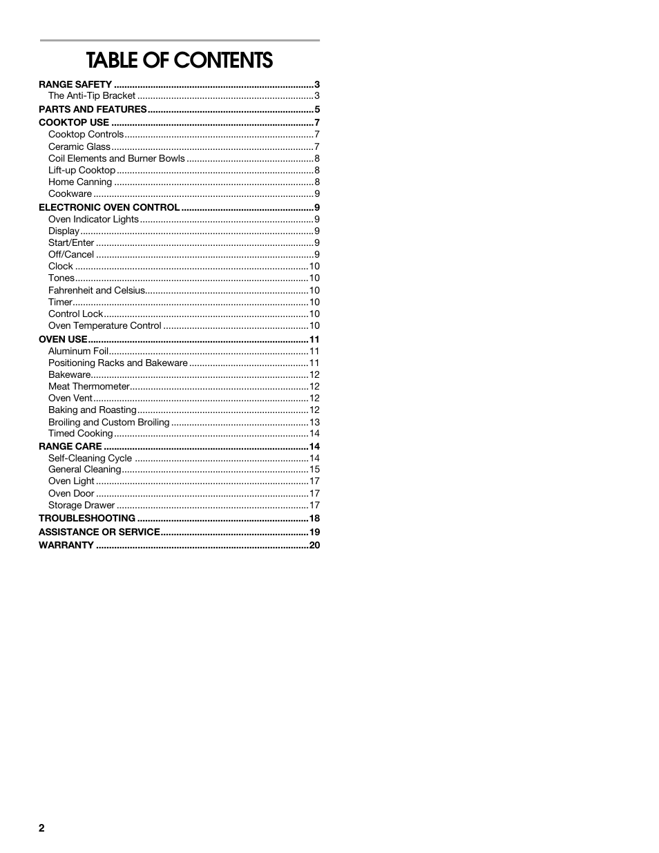 Estate W10017730 User Manual | Page 2 / 20