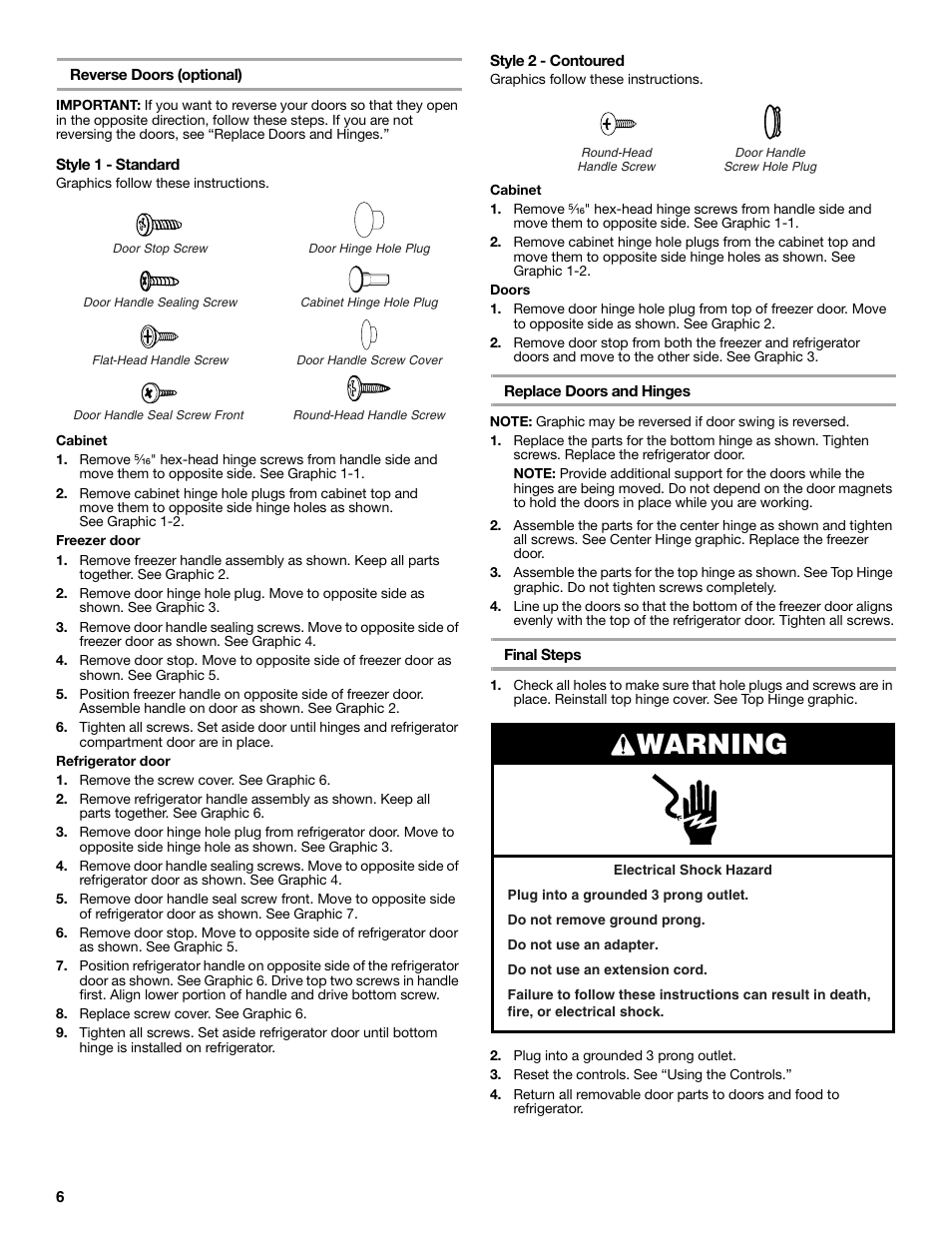Warning | Estate 2316077B User Manual | Page 6 / 40