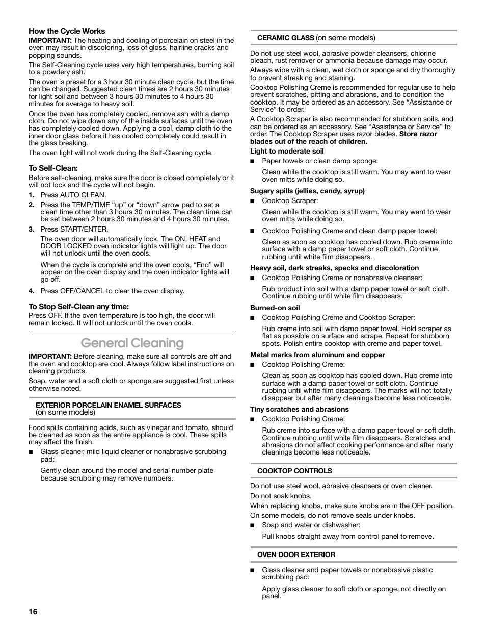 General cleaning | Estate 9782188A User Manual | Page 16 / 20