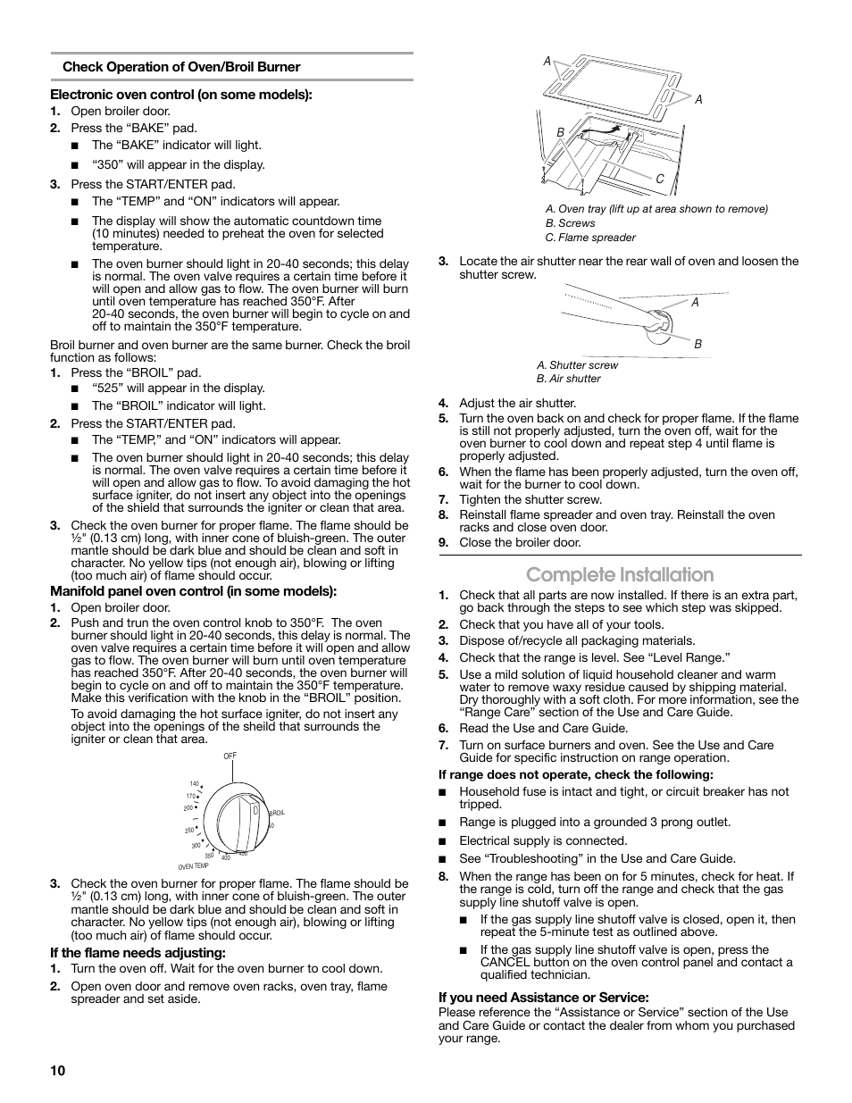 Complete installation | Estate TGP305T User Manual | Page 10 / 28