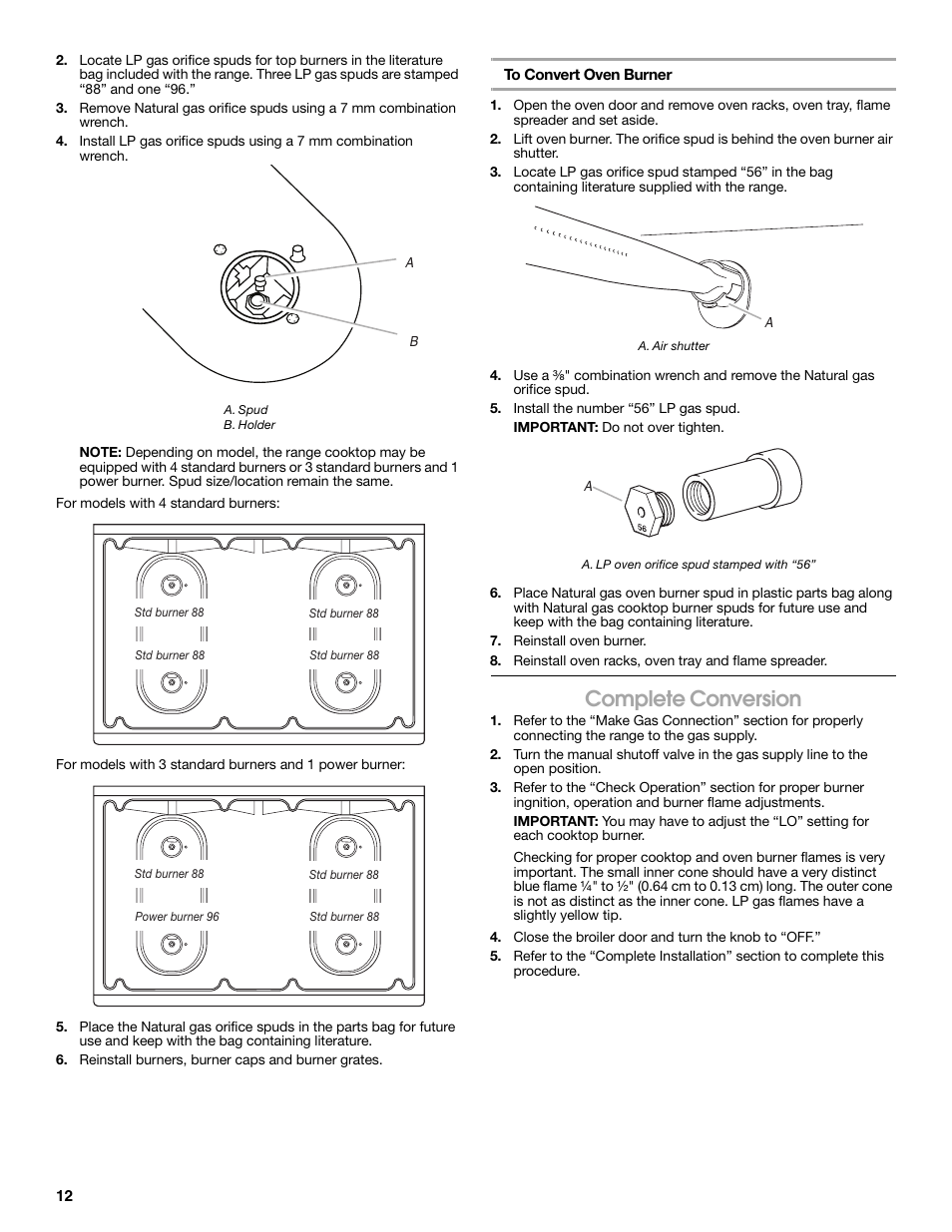 Complete conversion | Estate TGP305T User Manual | Page 12 / 28