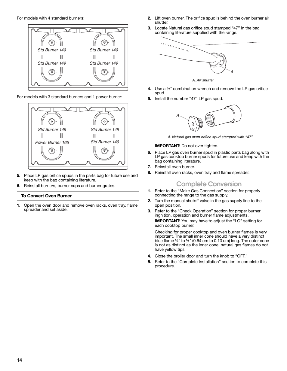 Complete conversion | Estate TGP305T User Manual | Page 14 / 28