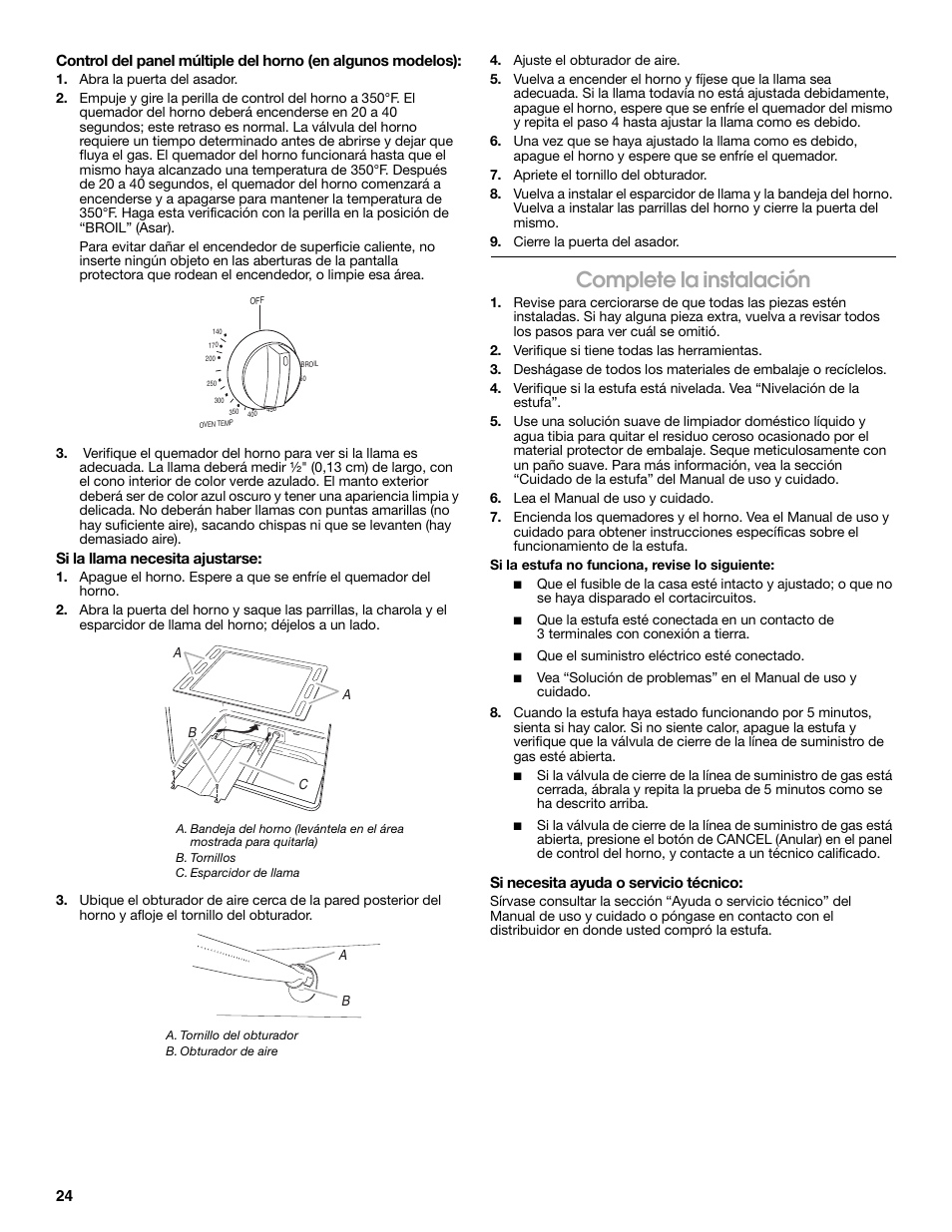 Complete la instalación | Estate TGP305T User Manual | Page 24 / 28