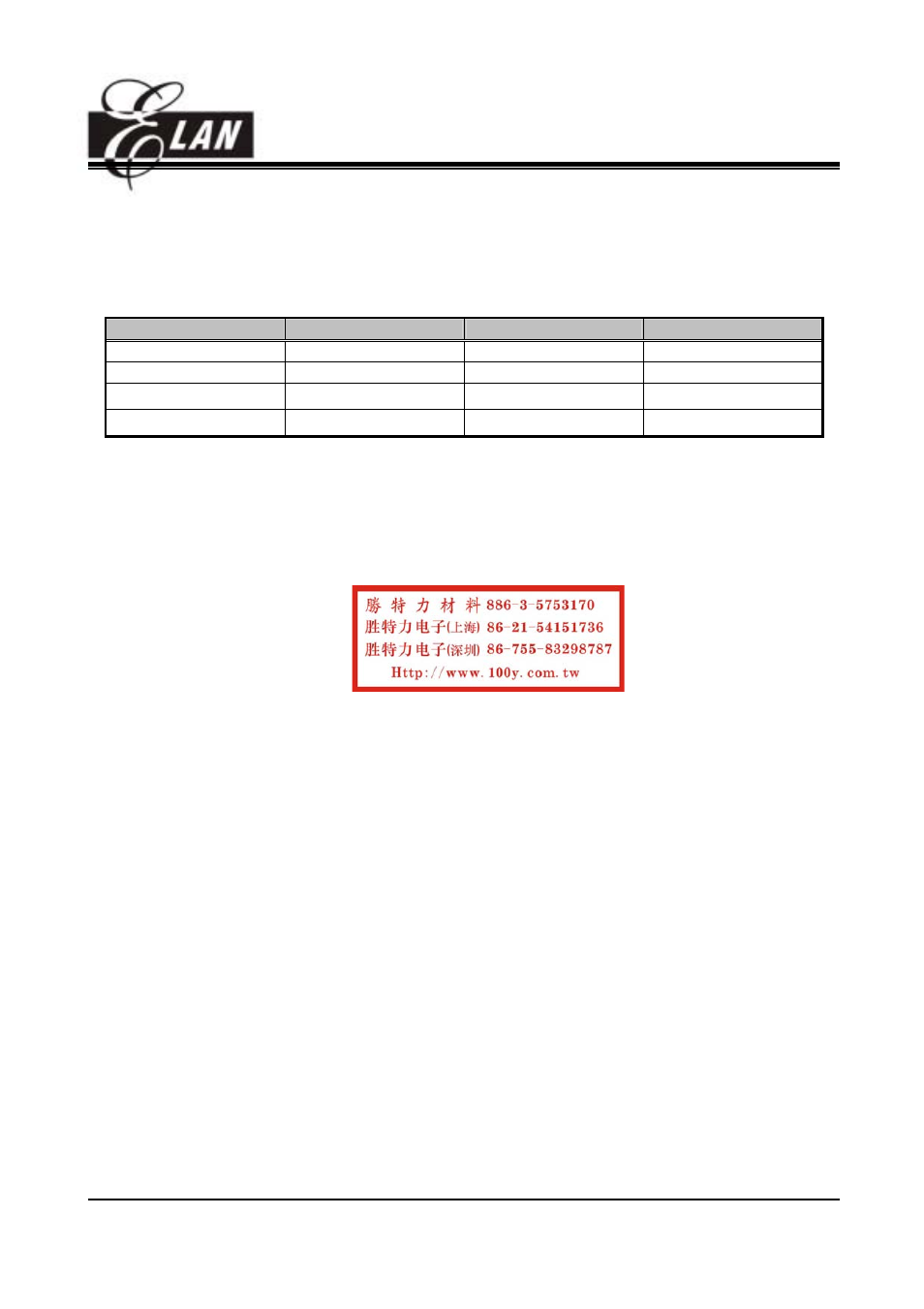 Appendix | ELANsat Tech OTP ROM EM78P156N User Manual | Page 52 / 57