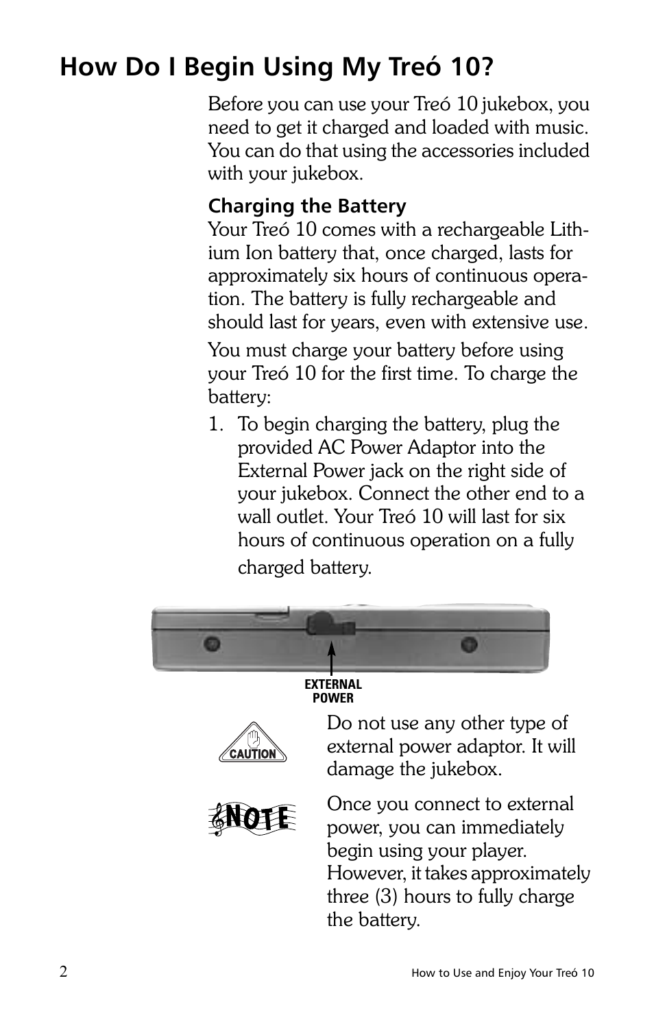 How do i begin using my treó 10 | E.Digital Treo 10 User Manual | Page 10 / 64