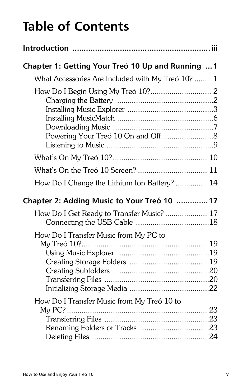 E.Digital Treo 10 User Manual | Page 5 / 64