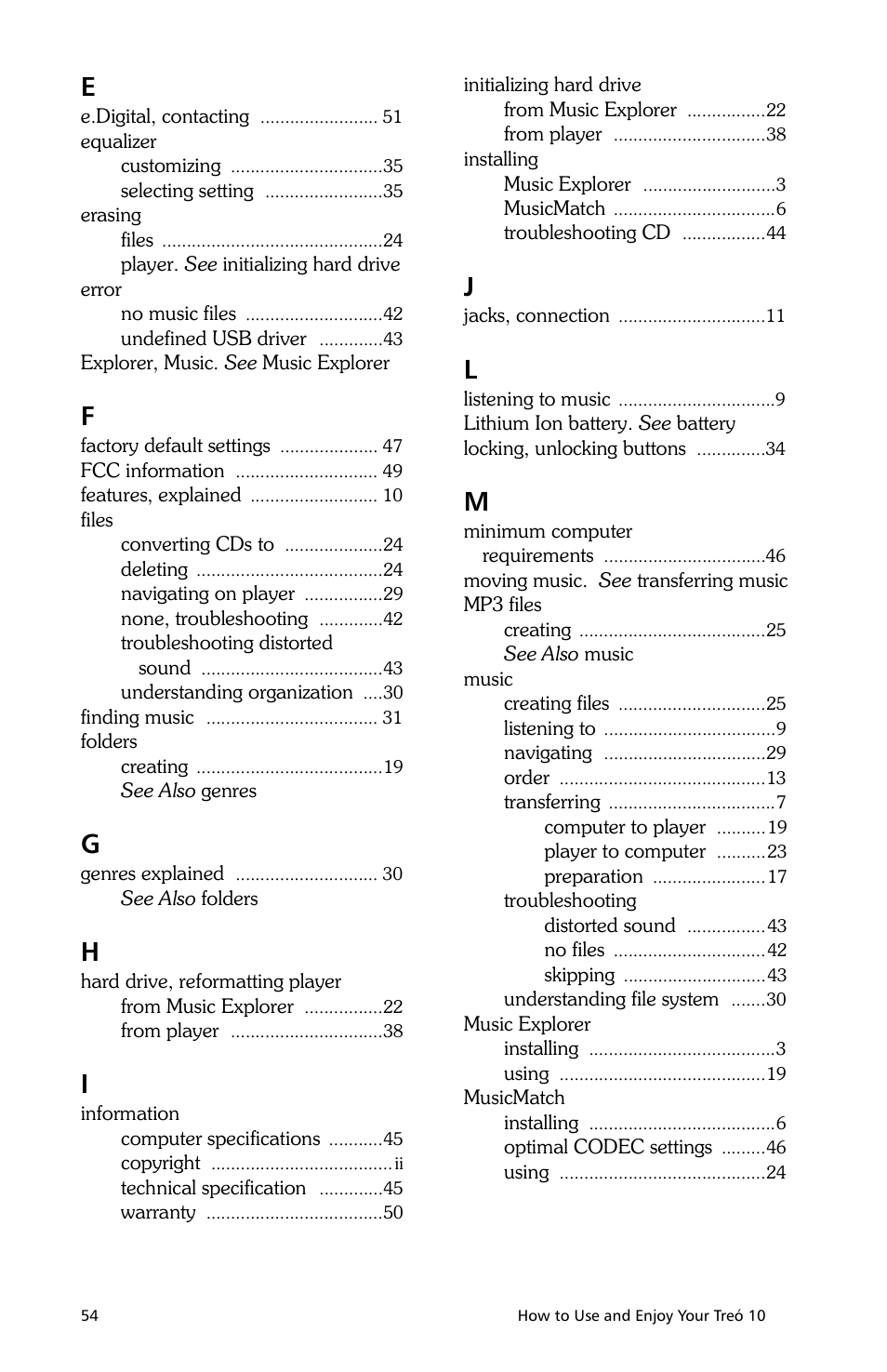 E.Digital Treo 10 User Manual | Page 62 / 64