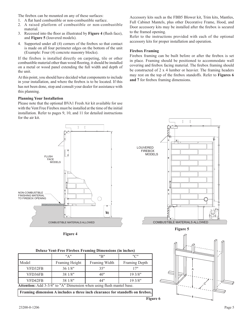 Empire Comfort Systems VFD36FB2DF-1 User Manual | Page 5 / 20