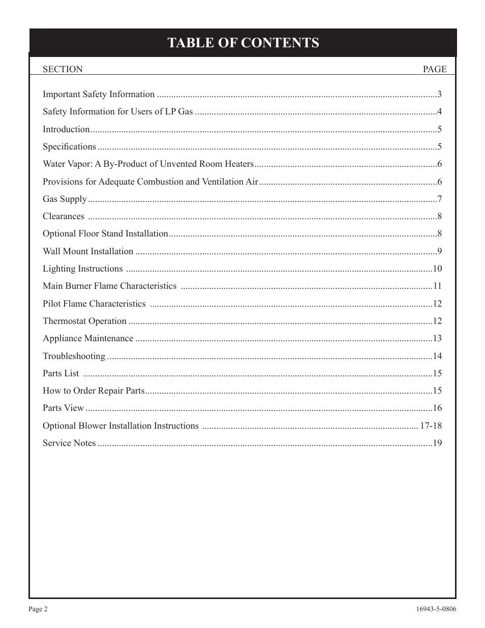 Empire Comfort Systems BF-30-2 User Manual | Page 2 / 20