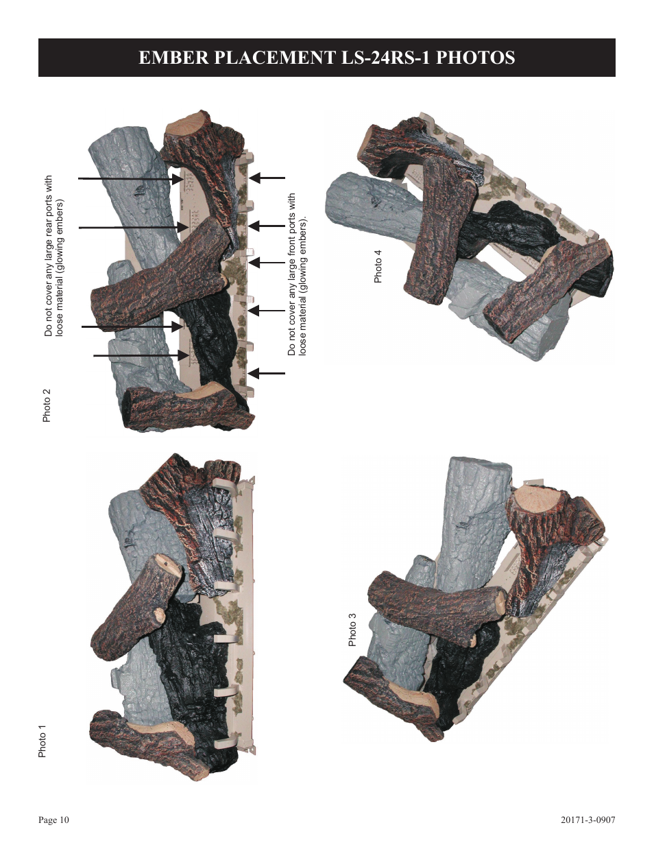 Ember placement ls-24rs-1 photos | Empire Comfort Systems LS-18RSS-1 User Manual | Page 10 / 12