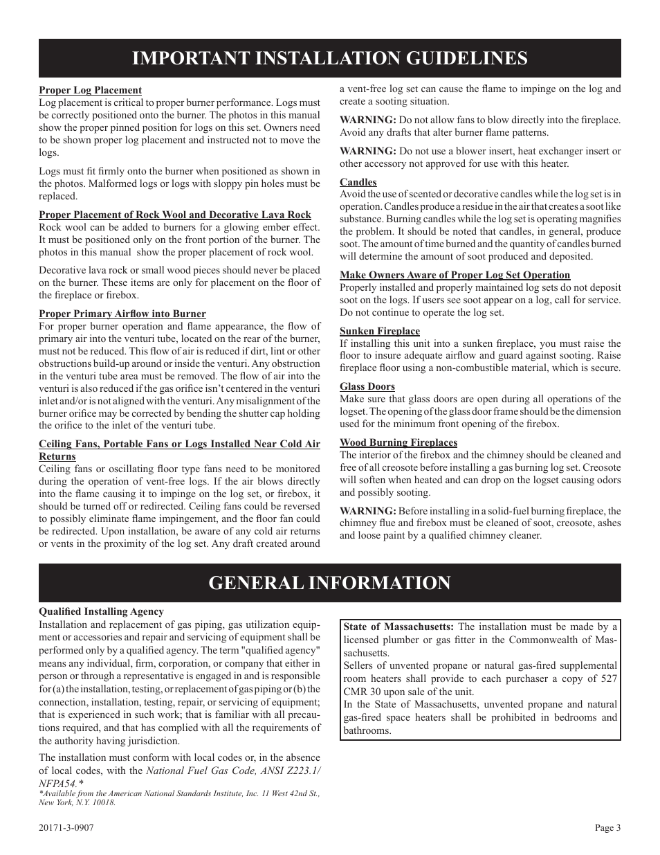 Empire Comfort Systems LS-18RSS-1 User Manual | Page 3 / 12