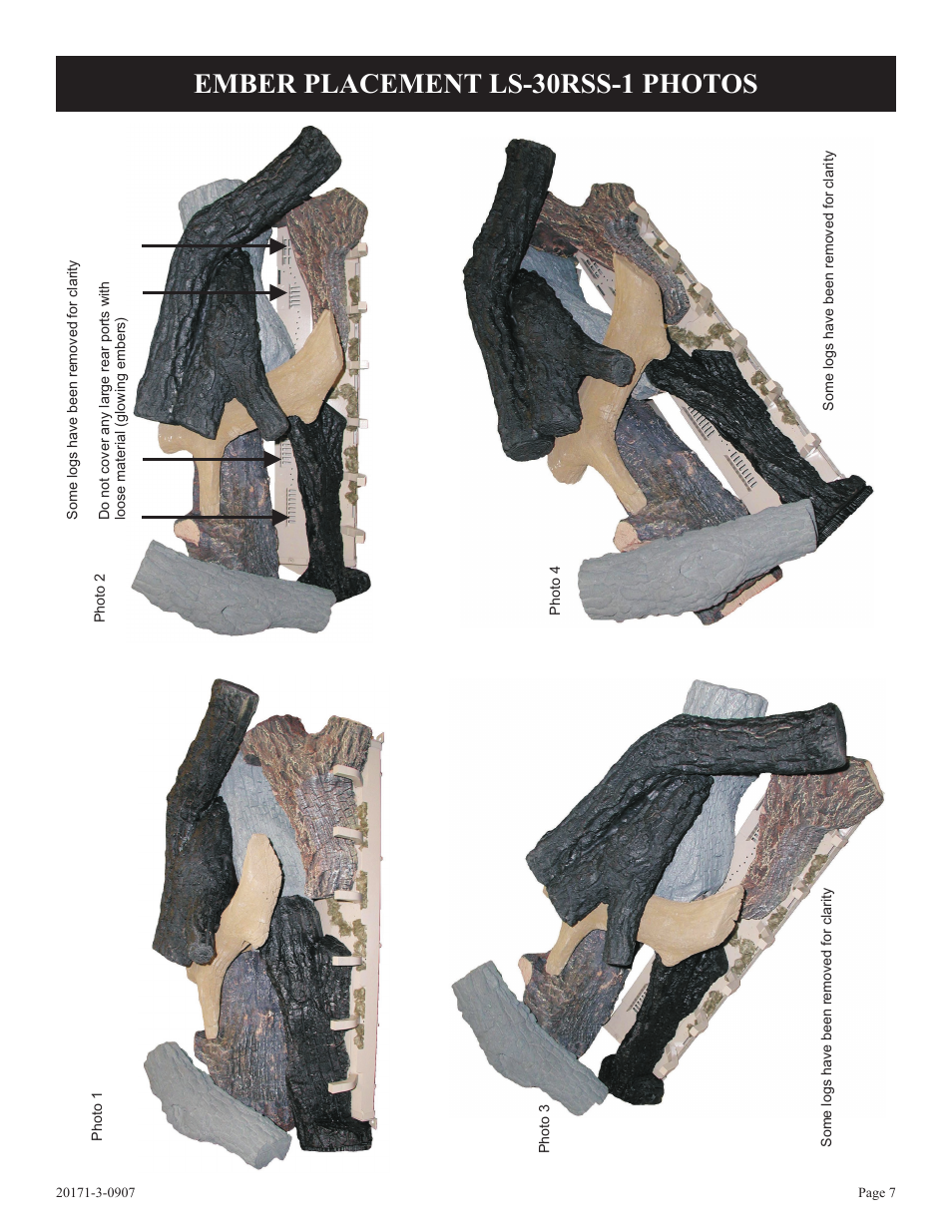 Ember placement ls-30rss-1 photos | Empire Comfort Systems LS-18RSS-1 User Manual | Page 7 / 12