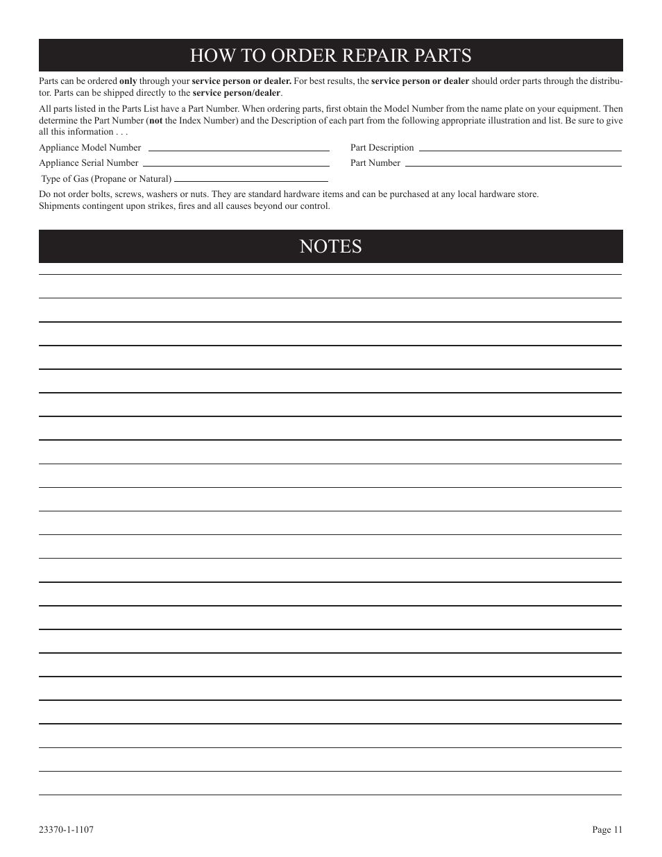 Empire Comfort Systems LSU18RR-1 User Manual | Page 11 / 12