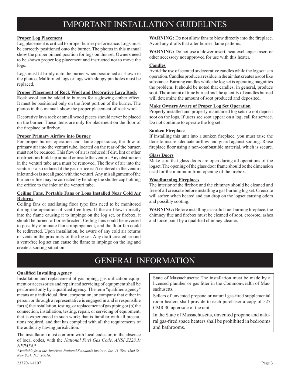 Empire Comfort Systems LSU18RR-1 User Manual | Page 3 / 12