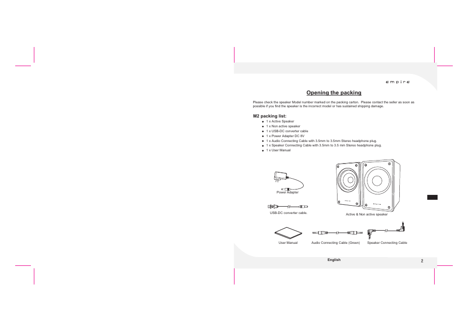 ¸ь¸д, Opening the packing | Empire Comfort Systems M2 User Manual | Page 3 / 8
