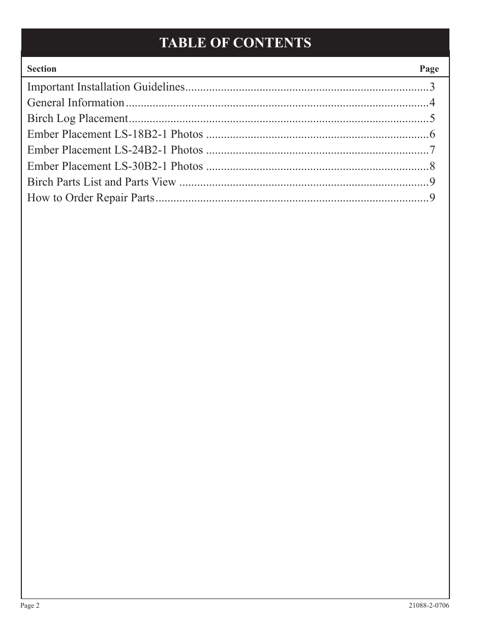 Empire Comfort Systems LS-30B2-1 User Manual | Page 2 / 12