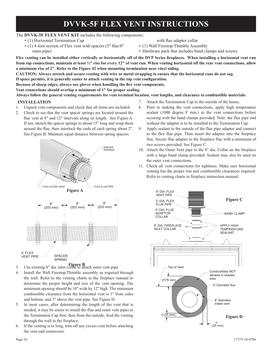 Dvvk-5f flex vent instructions | Empire Comfort Systems DVP48FP7 User Manual | Page 26 / 56