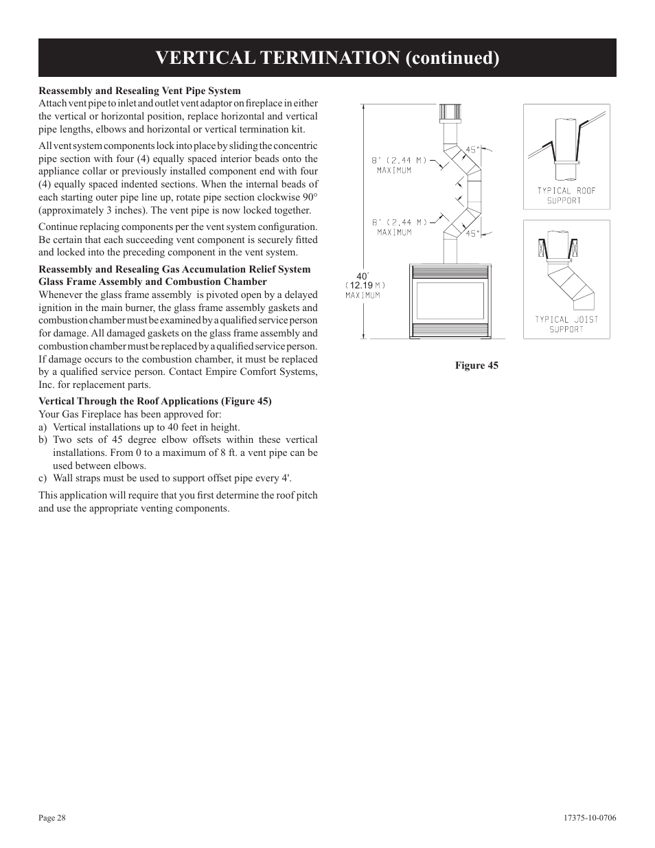 Vertical termination (continued) | Empire Comfort Systems DVP48FP7 User Manual | Page 28 / 56