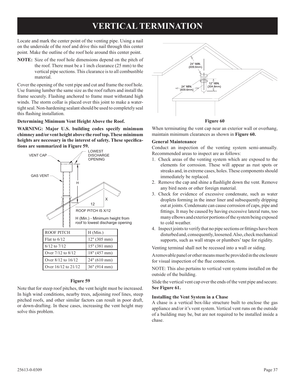 Vertical termination | Empire Comfort Systems DVX36DP31 User Manual | Page 37 / 72