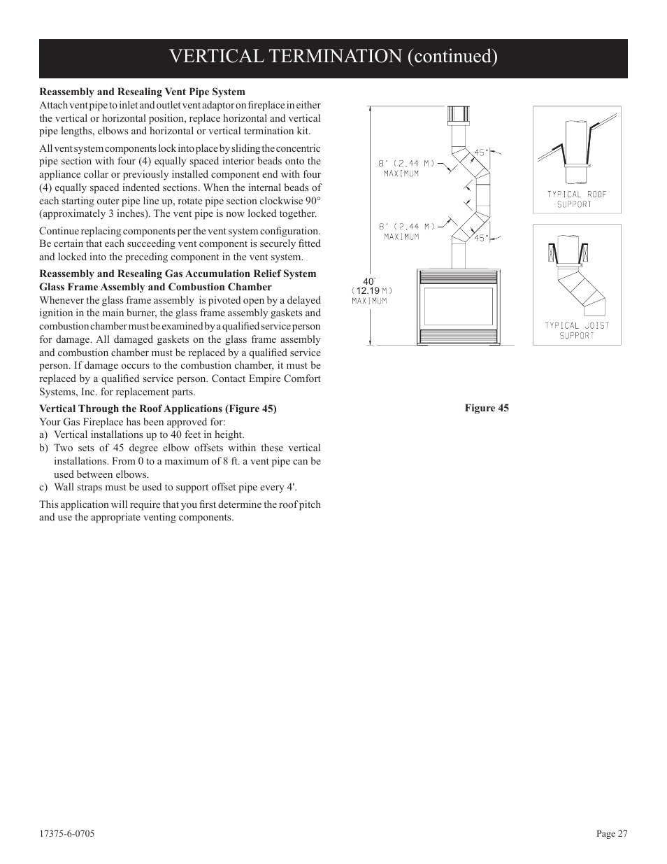 Vertical termination (continued) | Empire Comfort Systems DVP42FP7  EN User Manual | Page 27 / 52