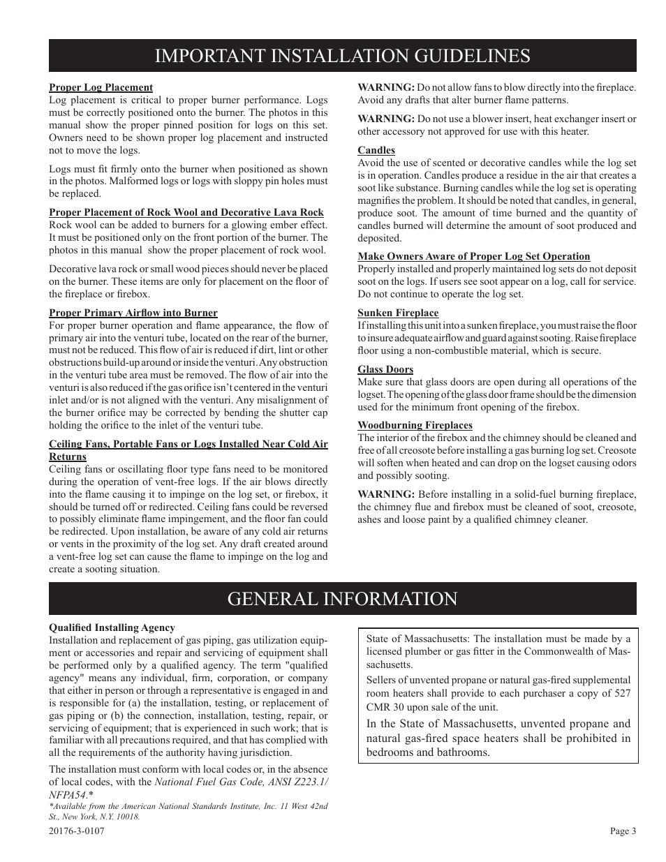Empire Comfort Systems LS-30P-1 User Manual | Page 3 / 12