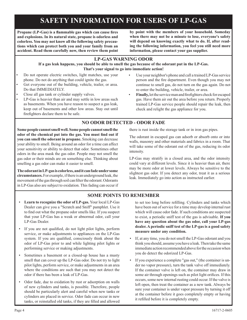 Safety information for users of lp-gas | Empire Comfort Systems VFHS-20/10T-4 User Manual | Page 4 / 28