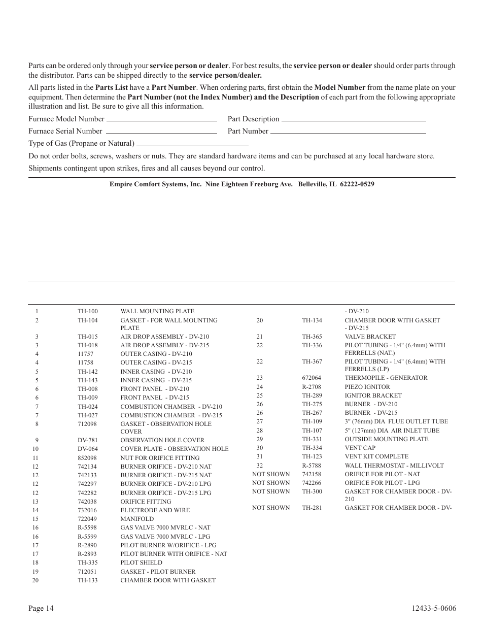 Empire Comfort Systems DV-210-7SG User Manual | Page 14 / 20