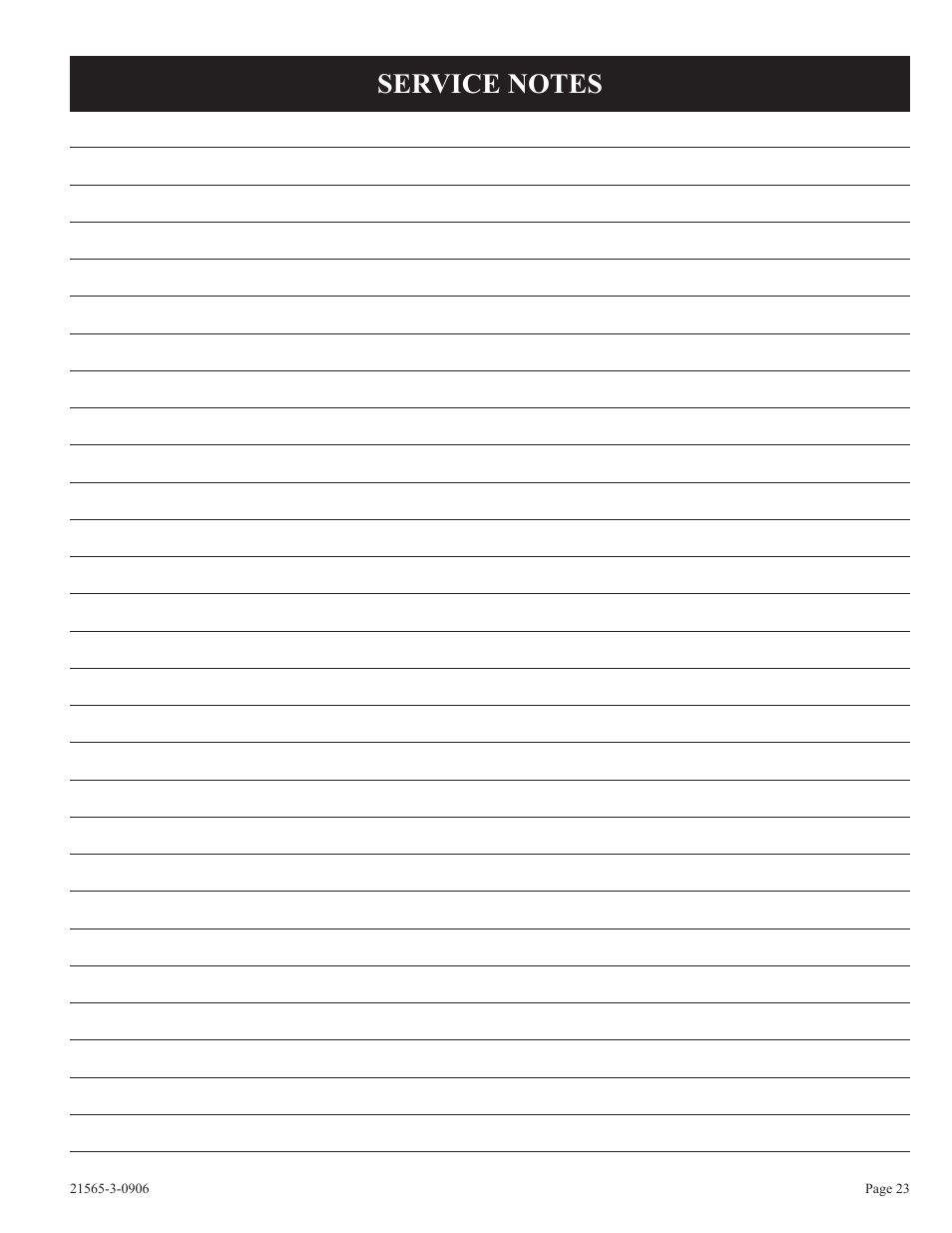 Empire Comfort Systems VFDR18LB User Manual | Page 23 / 24