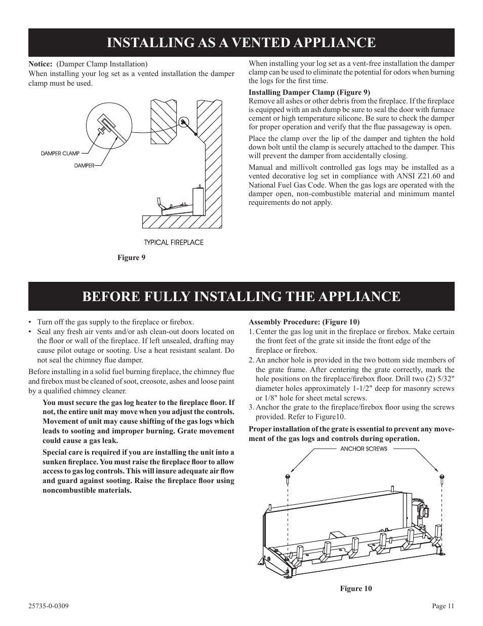 Empire Comfort Systems VFSM-18-3  EN User Manual | Page 11 / 24