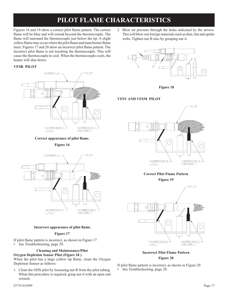 Pilot flame characteristics | Empire Comfort Systems VFSM-18-3  EN User Manual | Page 17 / 24