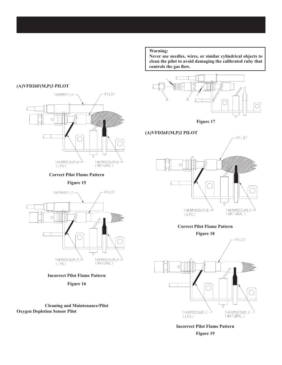 Pilot flame characteristics | Empire Comfort Systems VFD26F User Manual | Page 20 / 32