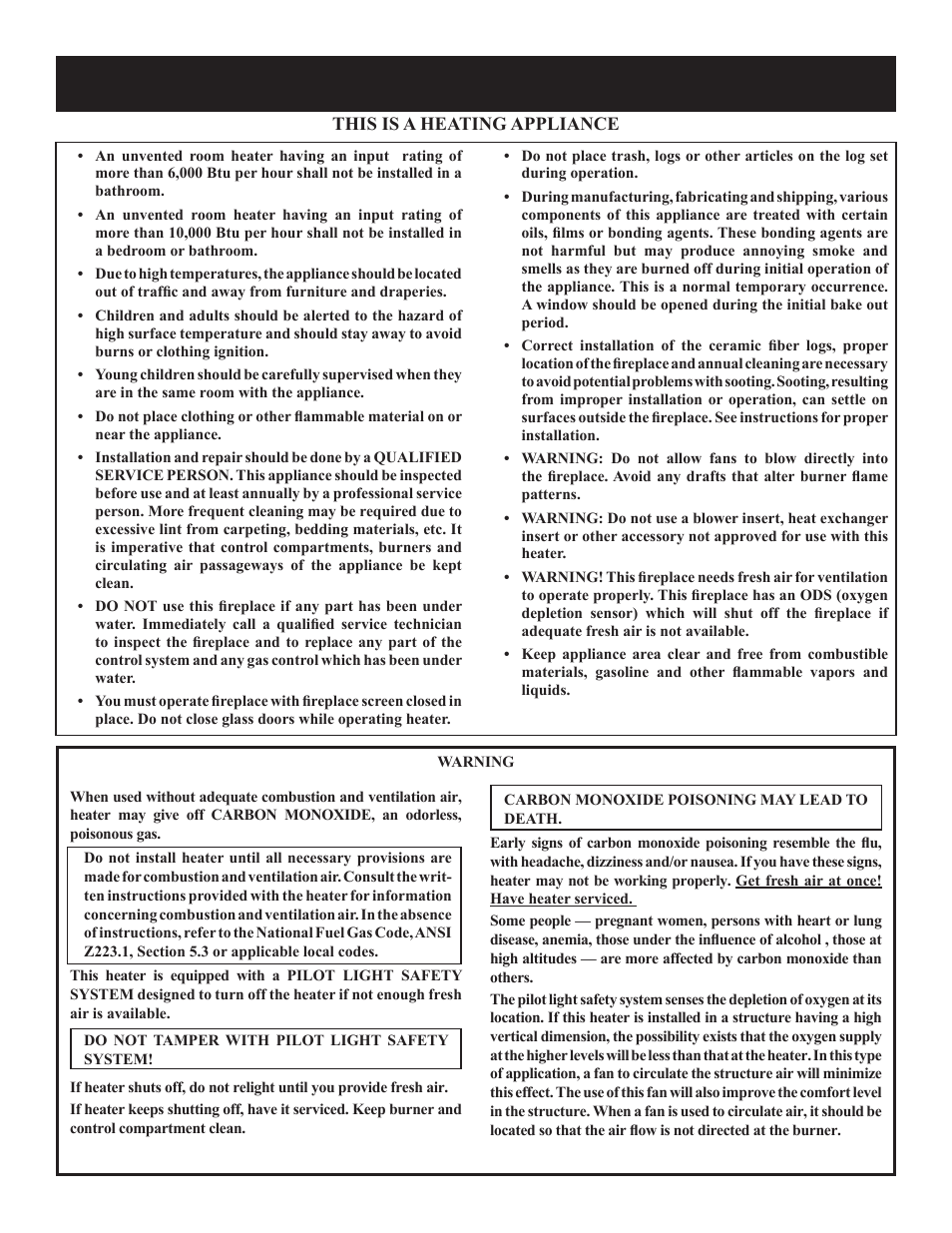 Important safety information | Empire Comfort Systems VFD26F User Manual | Page 3 / 32