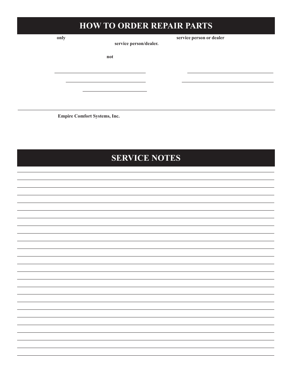 Empire Comfort Systems VFD26F User Manual | Page 31 / 32
