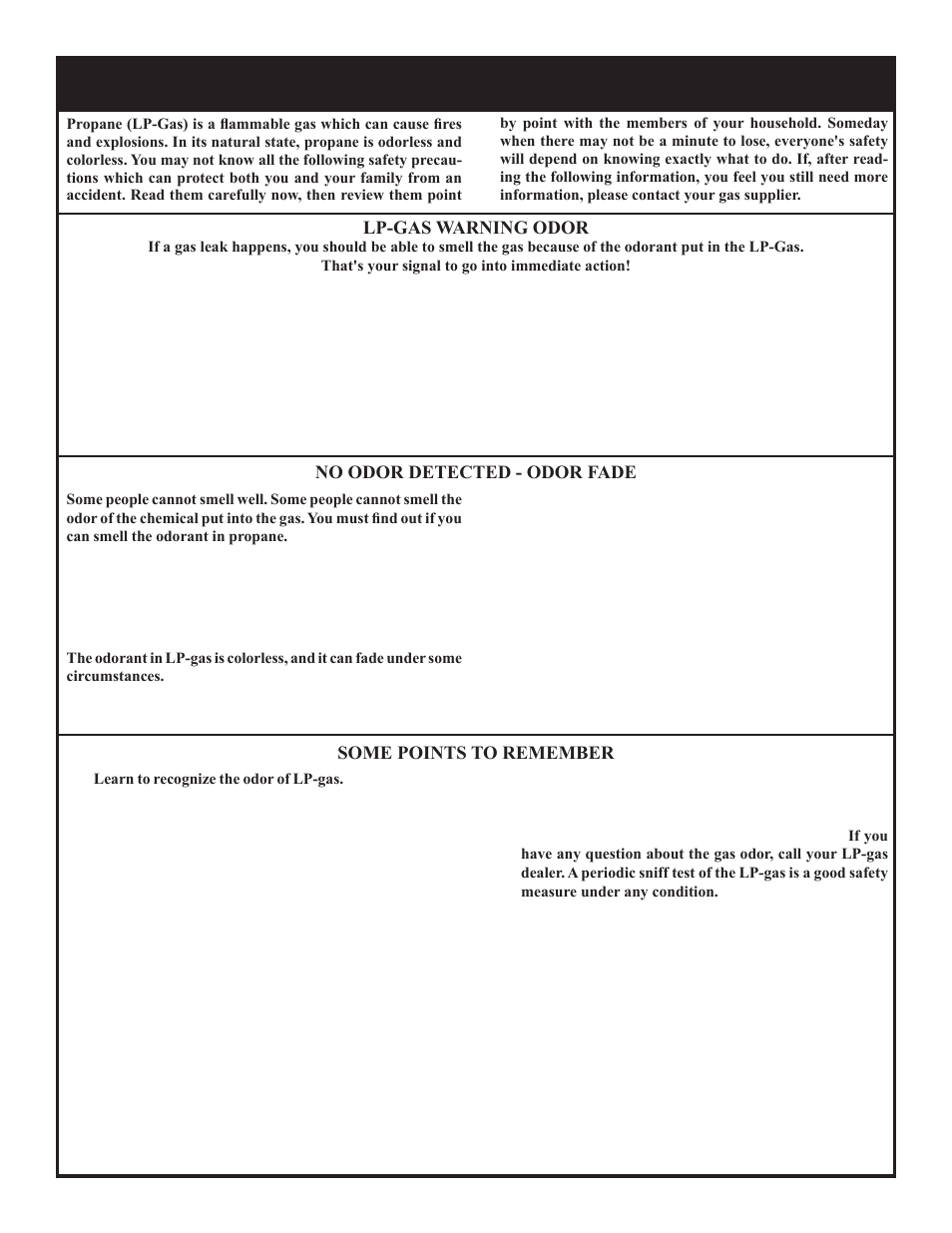 Safety information for users of lp-gas | Empire Comfort Systems VFD26F User Manual | Page 4 / 32