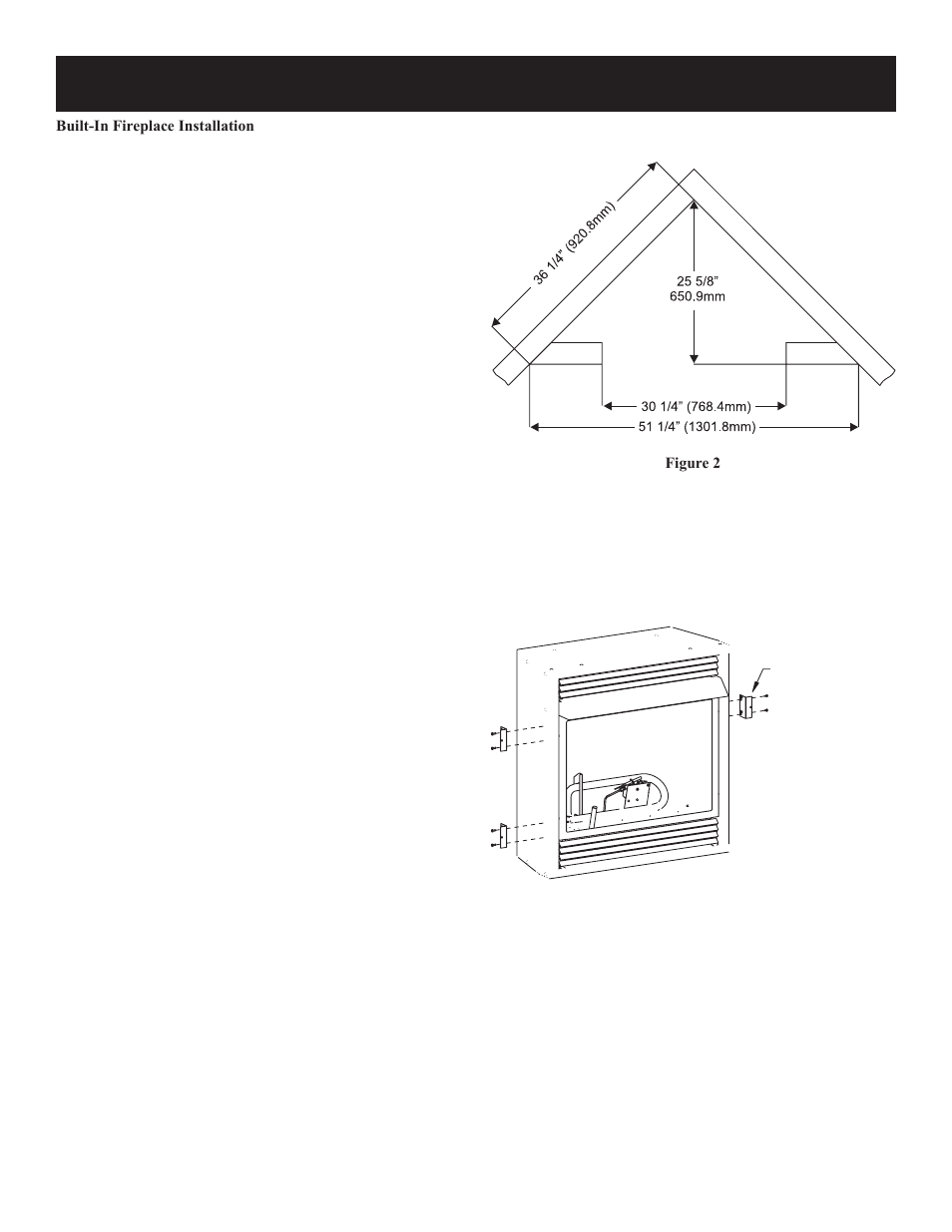 Built-in fireplace installation | Empire Comfort Systems VFD26F User Manual | Page 6 / 32