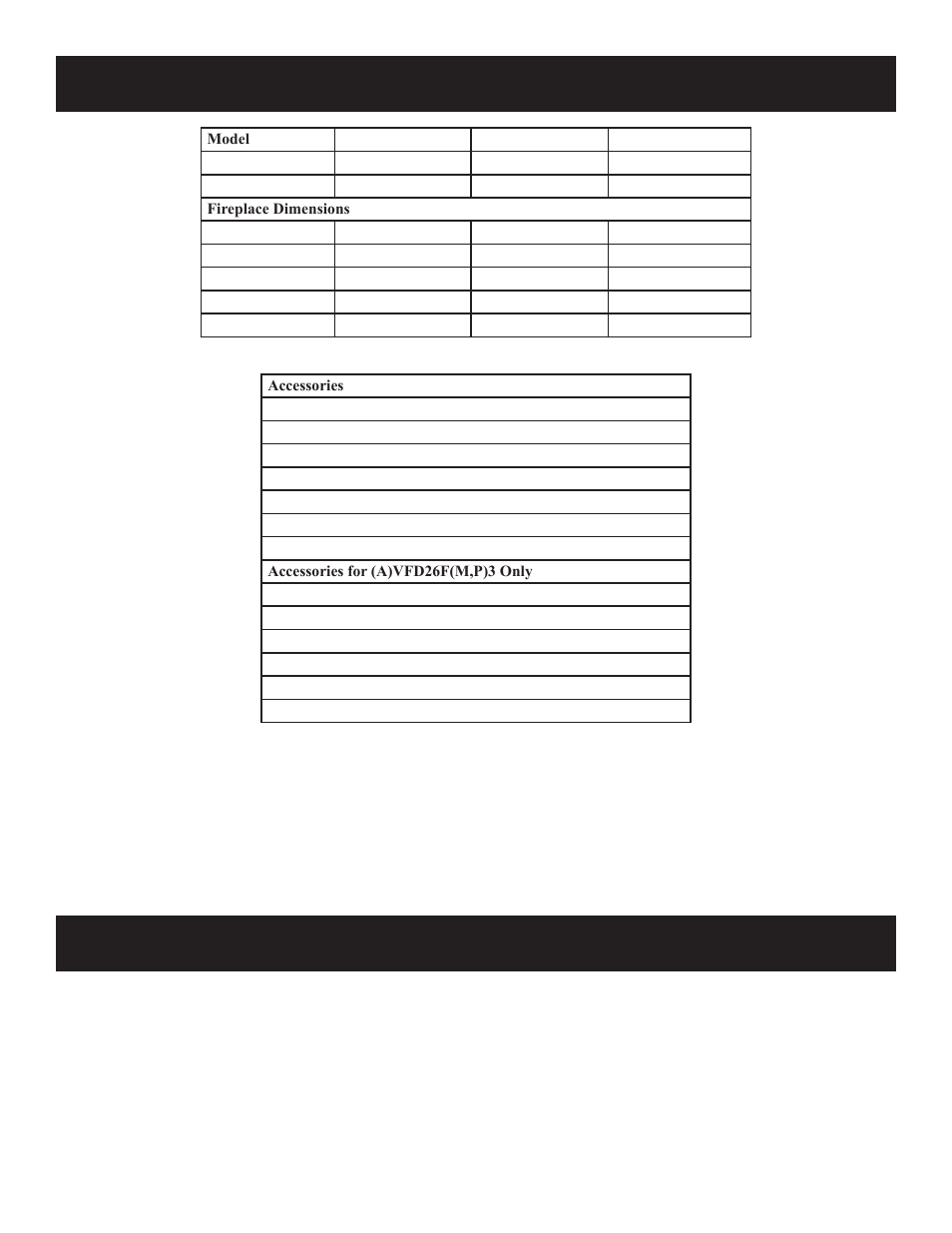 Specifications, Water vapor: a by-product of unvented room heaters | Empire Comfort Systems VFD26F User Manual | Page 8 / 32