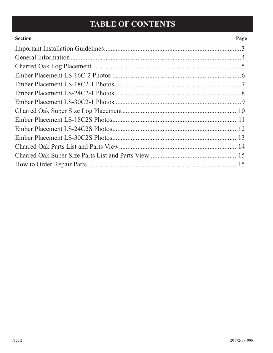 Empire Comfort Systems LS-24C2S-1 User Manual | Page 2 / 16