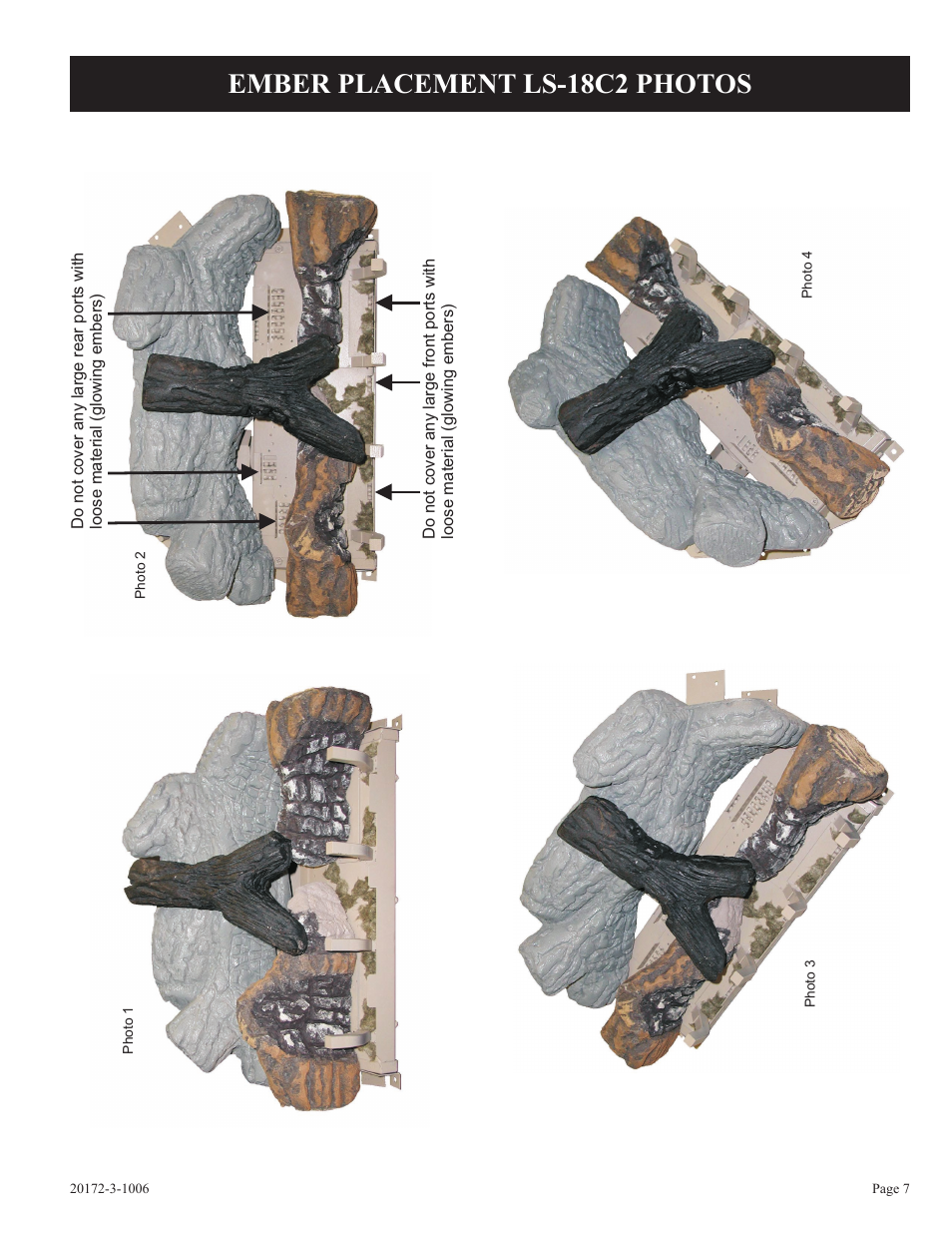 Ember placement ls-18c2 photos | Empire Comfort Systems LS-24C2S-1 User Manual | Page 7 / 16