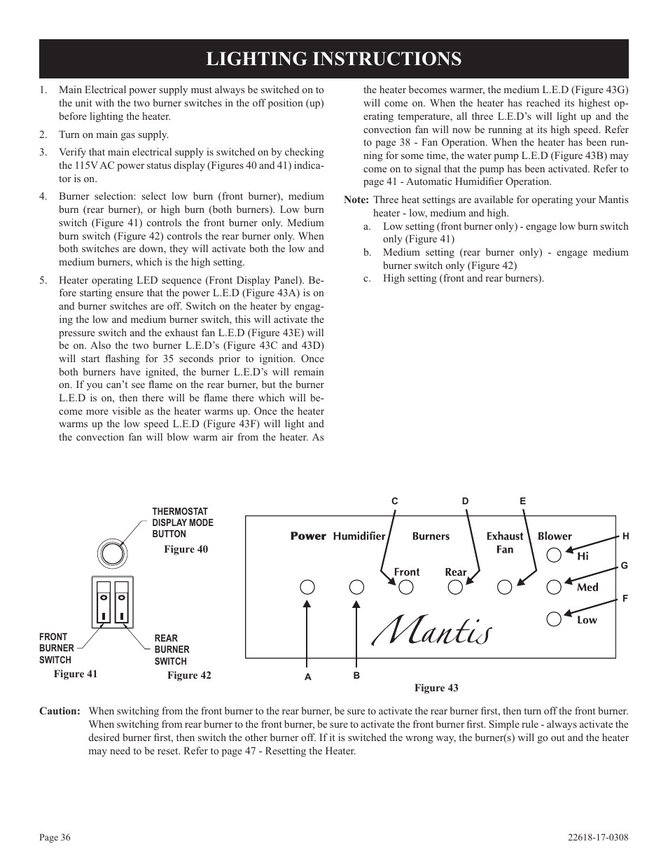 Lighting instructions | Empire Comfort Systems PV-28SV55-CN User Manual | Page 36 / 56