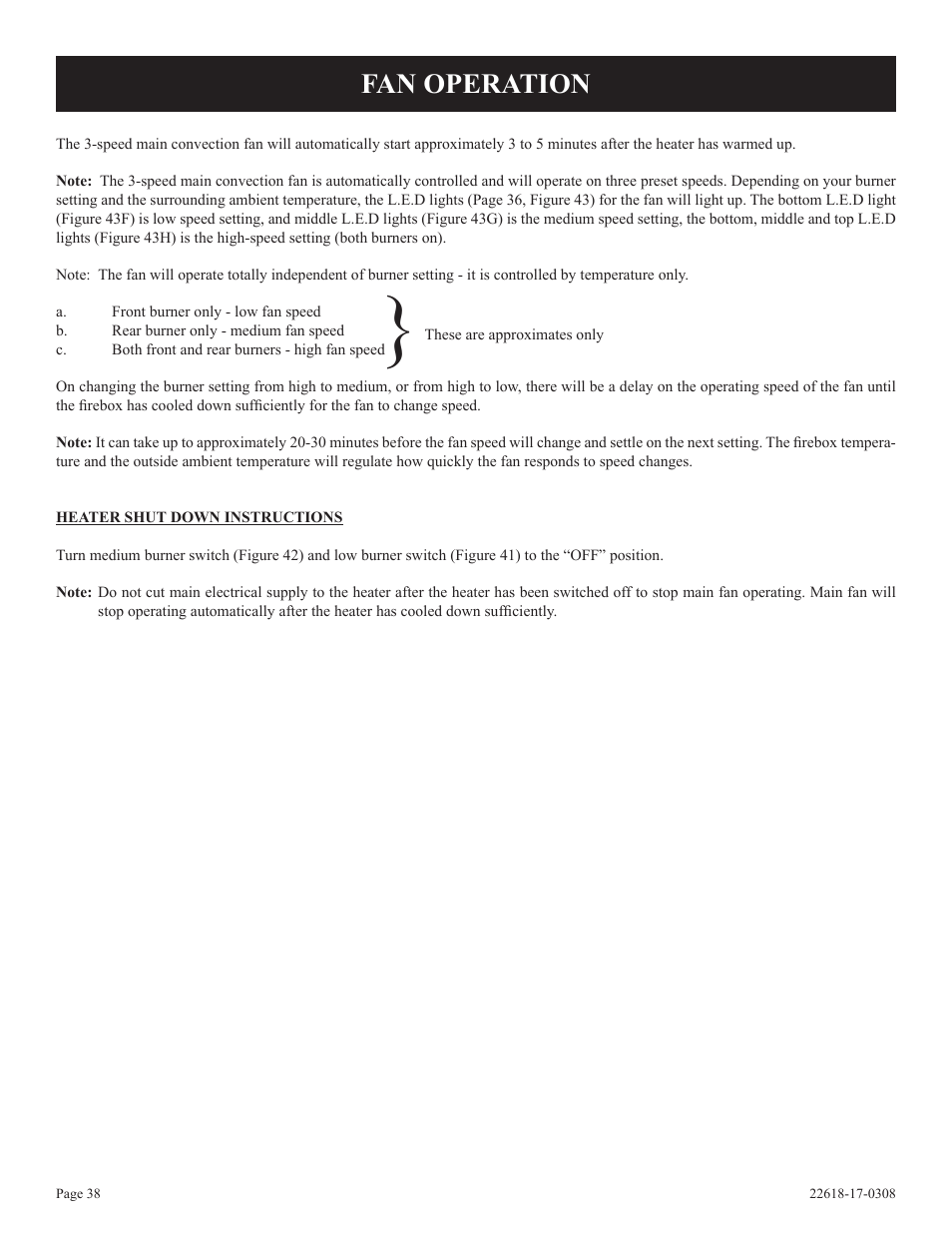 Fan operation | Empire Comfort Systems PV-28SV55-CN User Manual | Page 38 / 56