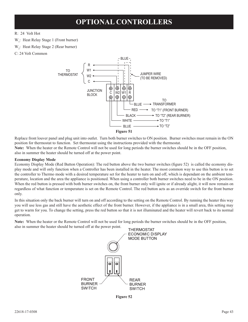 Optional controllers | Empire Comfort Systems PV-28SV55-CN User Manual | Page 43 / 56