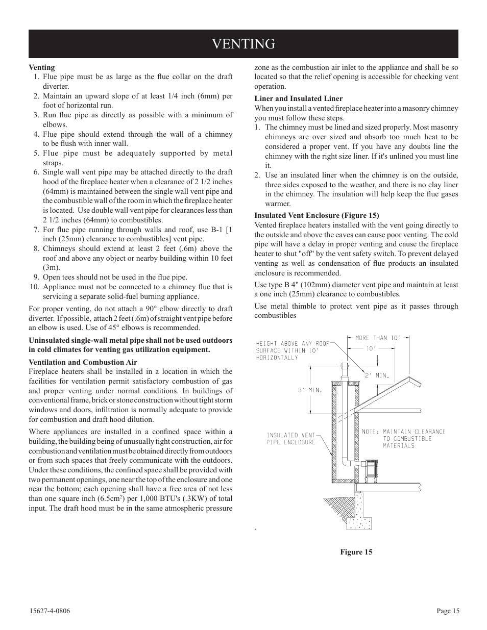 Venting | Empire Comfort Systems pmn User Manual | Page 15 / 28