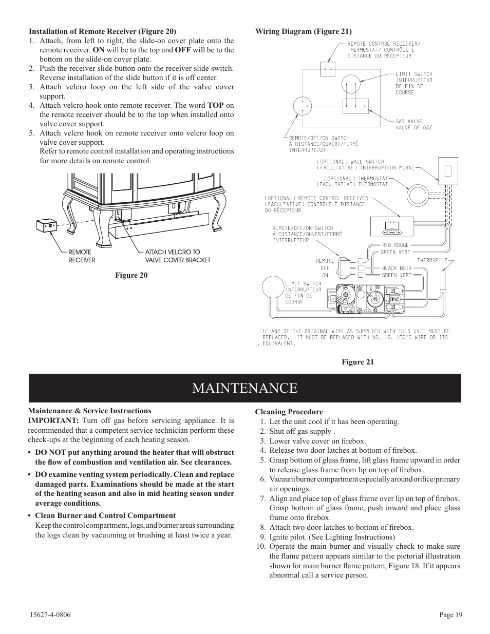 Maintenance | Empire Comfort Systems pmn User Manual | Page 19 / 28