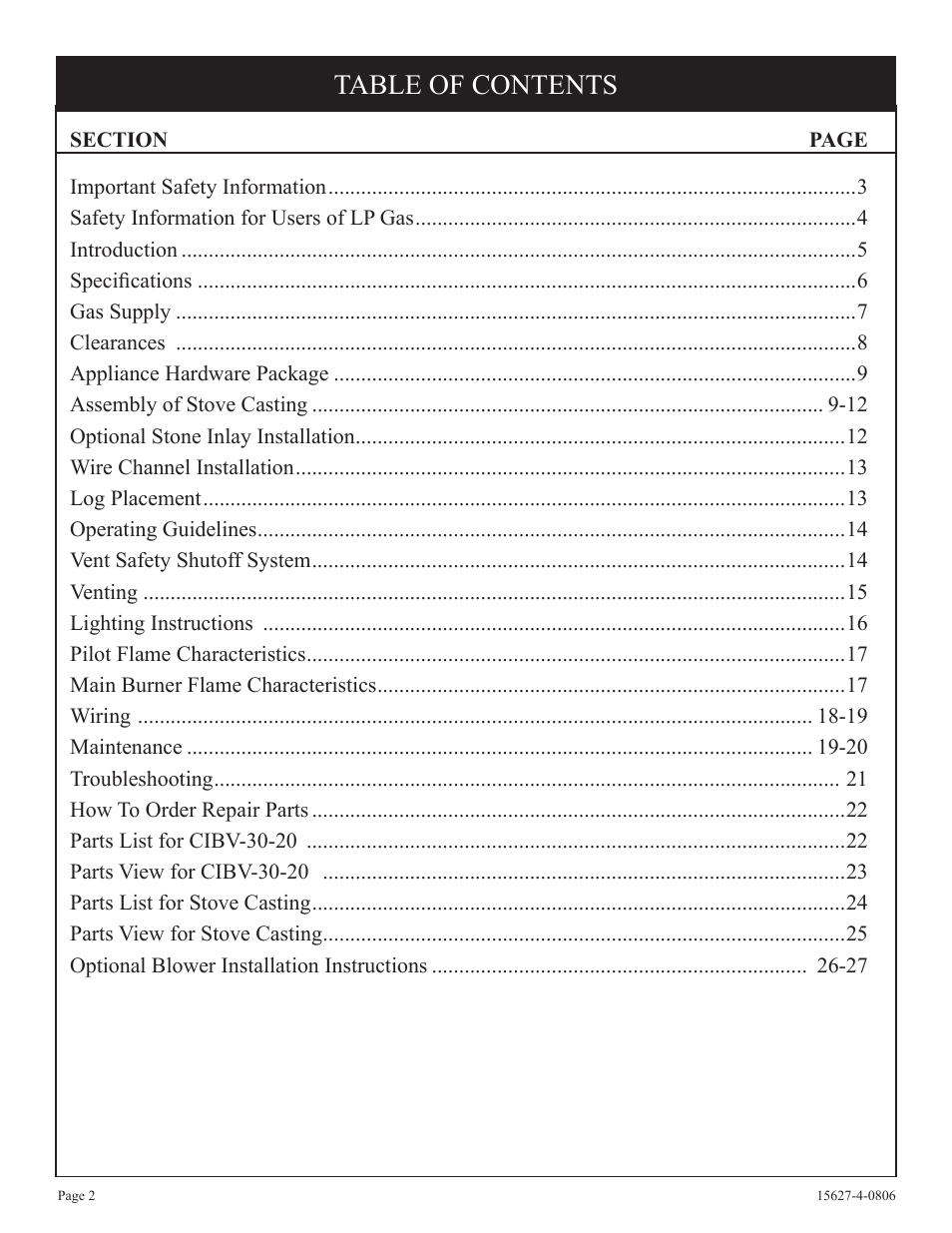 Empire Comfort Systems pmn User Manual | Page 2 / 28